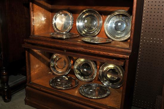 TEN ROUND STERLING PLATES. All