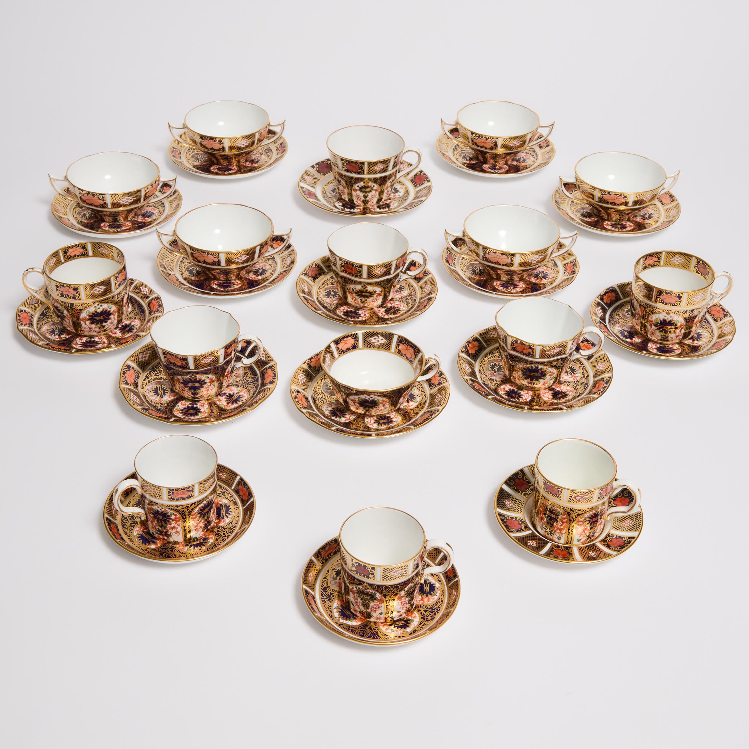 Ten Royal Crown Derby 'Imari'