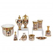 TEN ROYAL CROWN DERBY PORCELAI