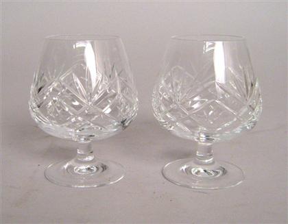 Ten Royal Doulton cut crystal