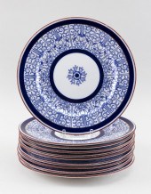 TEN ROYAL WORCESTER “BLUE LILY