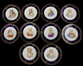 TEN SEVRES STYLE CABINET PLATE