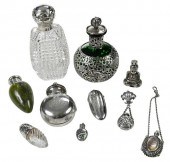 TEN SILVER AND SILVER MOUNTED