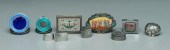 Ten silver boxes: one Italian