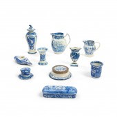 TEN STAFFORDSHIRE BLUE TRANSFE