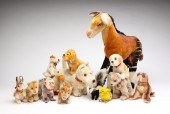 TEN STEIFF ANIMALS AND FOUR OT