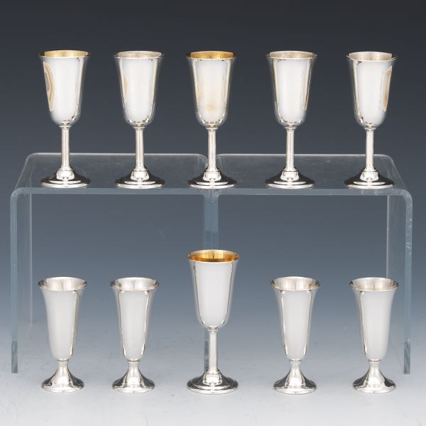 TEN STERLING CORDIALS  Six