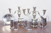 TEN STERLING SILVER TABLEWARE