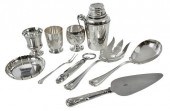 TEN STERLING TABLE ITEMS20th c