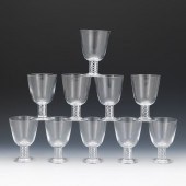 TEN STEUBEN CRYSTAL RED WINE G