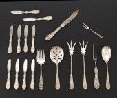TEN STIEFF STERLING SILVER BUT