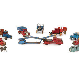 Ten Tin and Pressed Steel Toy