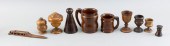 TEN TREENWARE ITEMS HEIGHTS FR