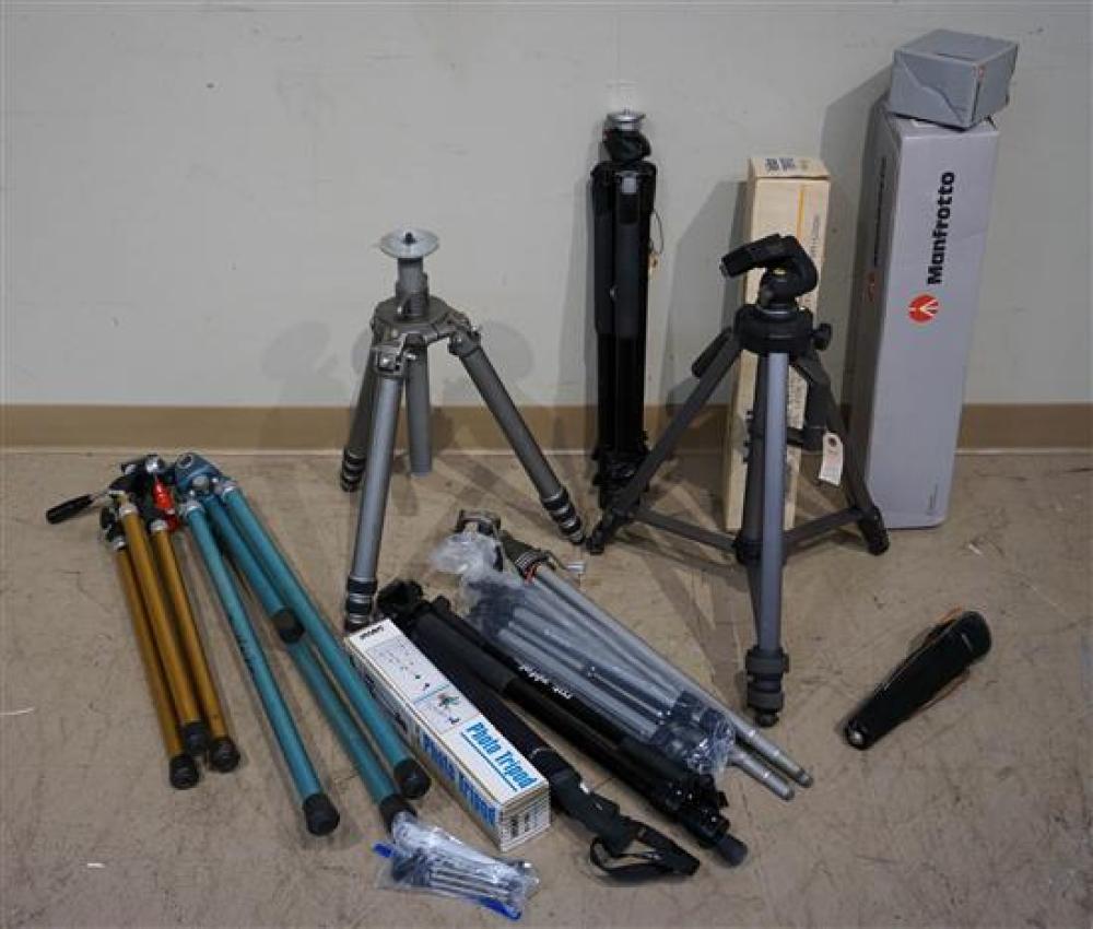 TEN TUBULAR METAL TRIPODSTen