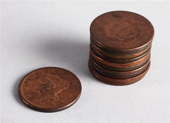 Ten United States Young Head copper