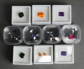 TEN UNMOUNTED SIMULATED AND SE