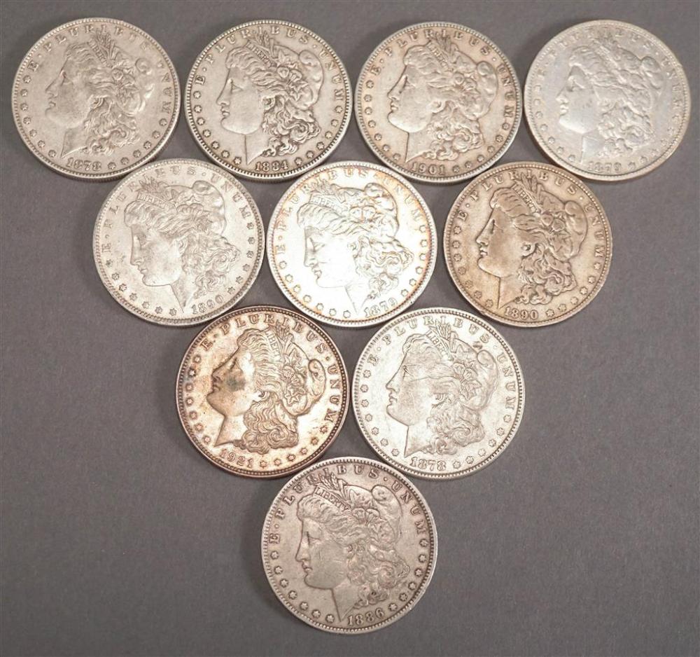 TEN U.S. MORGAN SILVER DOLLARSTen
