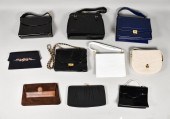 TEN VINTAGE HANDBAGSBlack pate