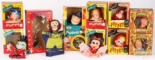 TEN VINTAGE PUPPETS IN ORIGINAL