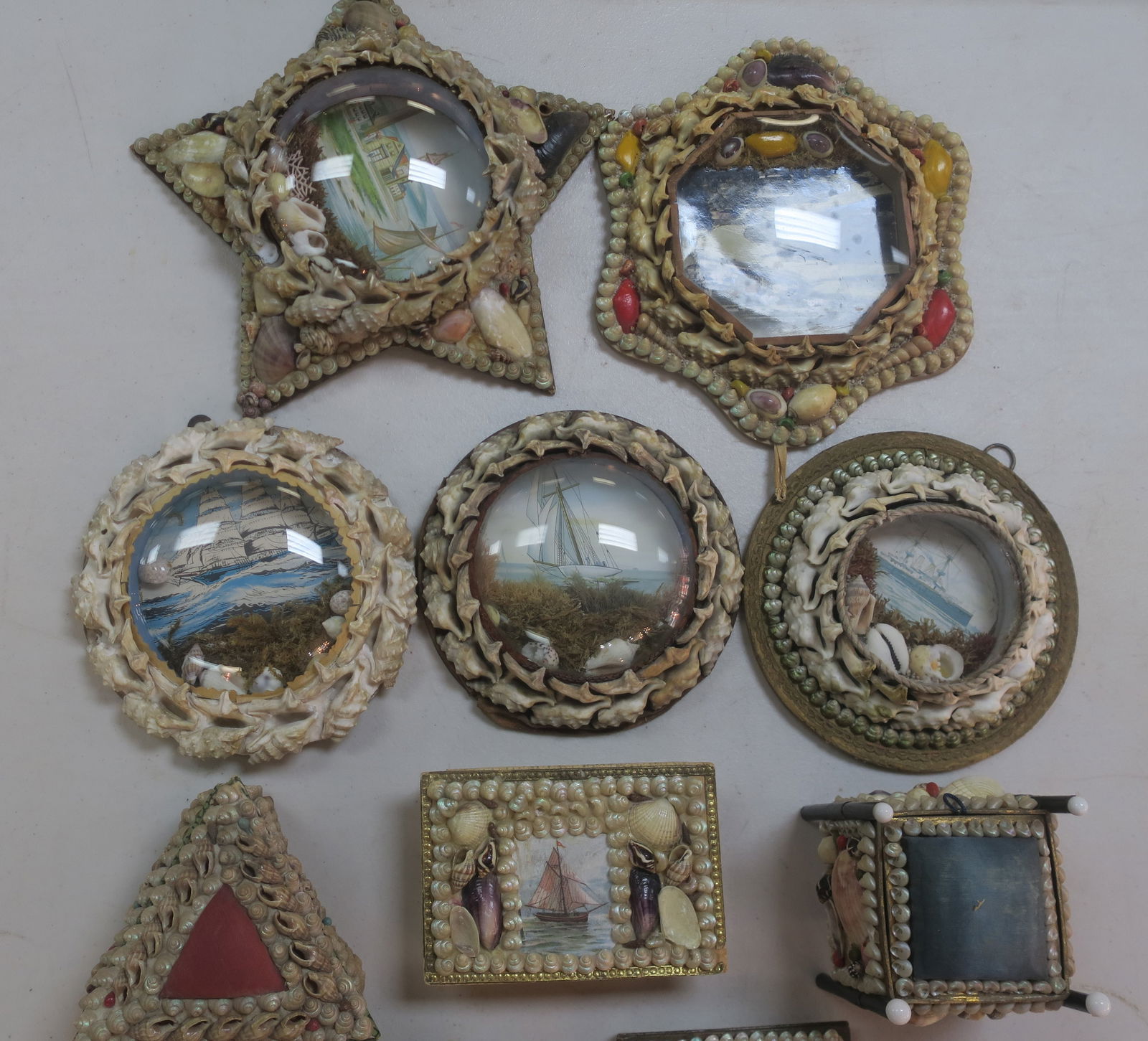 TEN VINTAGE SAILOR'S SHELL