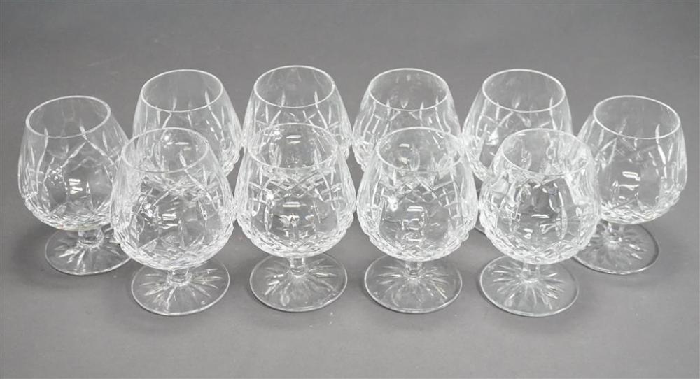 TEN WATERFORD CRYSTAL BRANDY