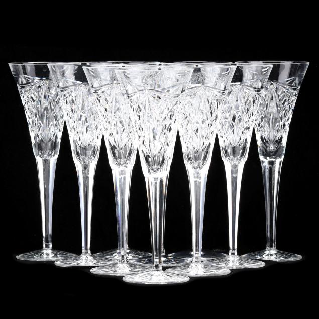TEN WATERFORD CRYSTAL, CUT OF THE