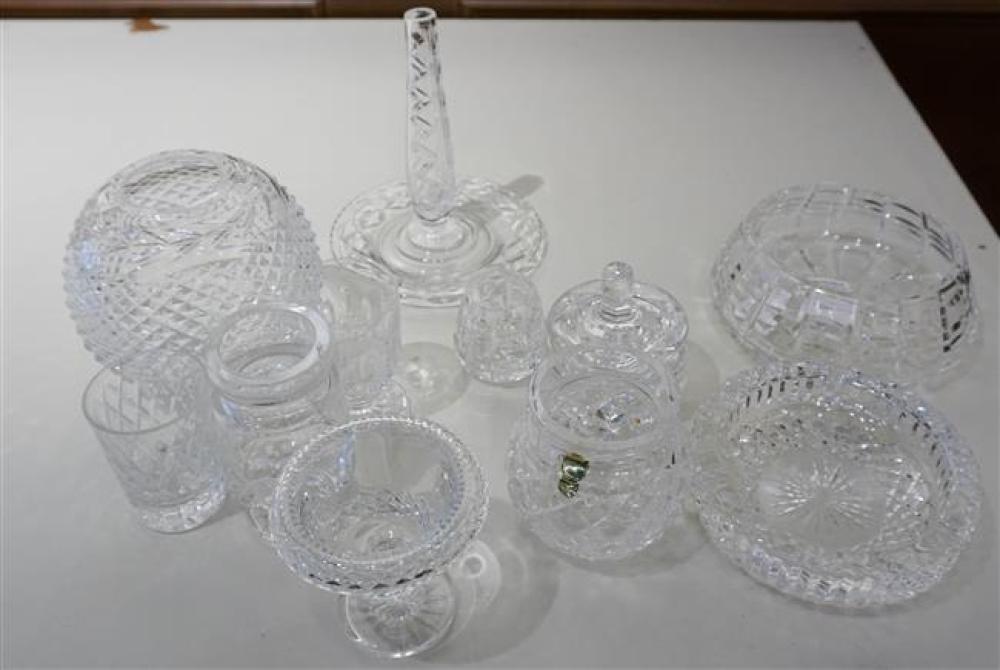 TEN WATERFORD CUT CRYSTAL TABLE