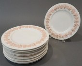 TEN WEDGWOOD EMBOSSED QUEENSWA