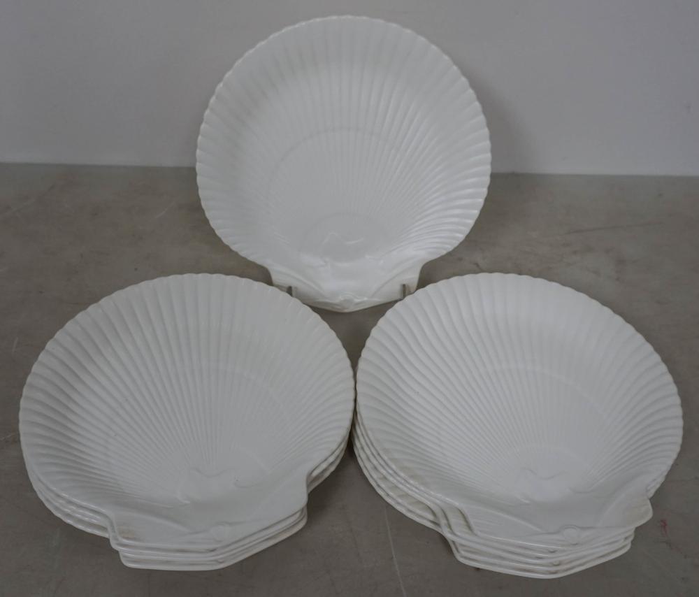 TEN WEDGWOOD SHELL-FORM