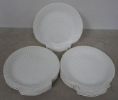 TEN WEDGWOOD SHELL-FORM LUNCHE