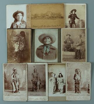 Ten Western cabinet cards, seven