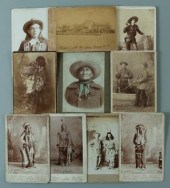 Ten Western cabinet cards, sev