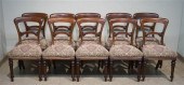 TEN WILLIAM IV STYLE MAHOGANY