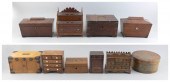 TEN WOODEN BOXES 19TH AND EARL