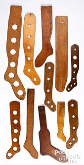 TEN WOODEN STOCKING STRETCHERS