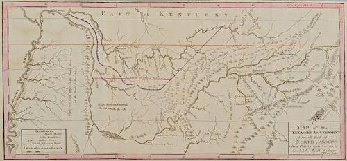 TENNESSEE MAP CIRCA 1795"Map of the