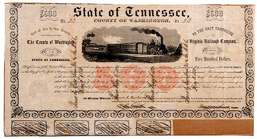 TENNESSEE RAILROAD BONDSSTATE OF