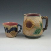 Tenuous Majolica Creamer and E
