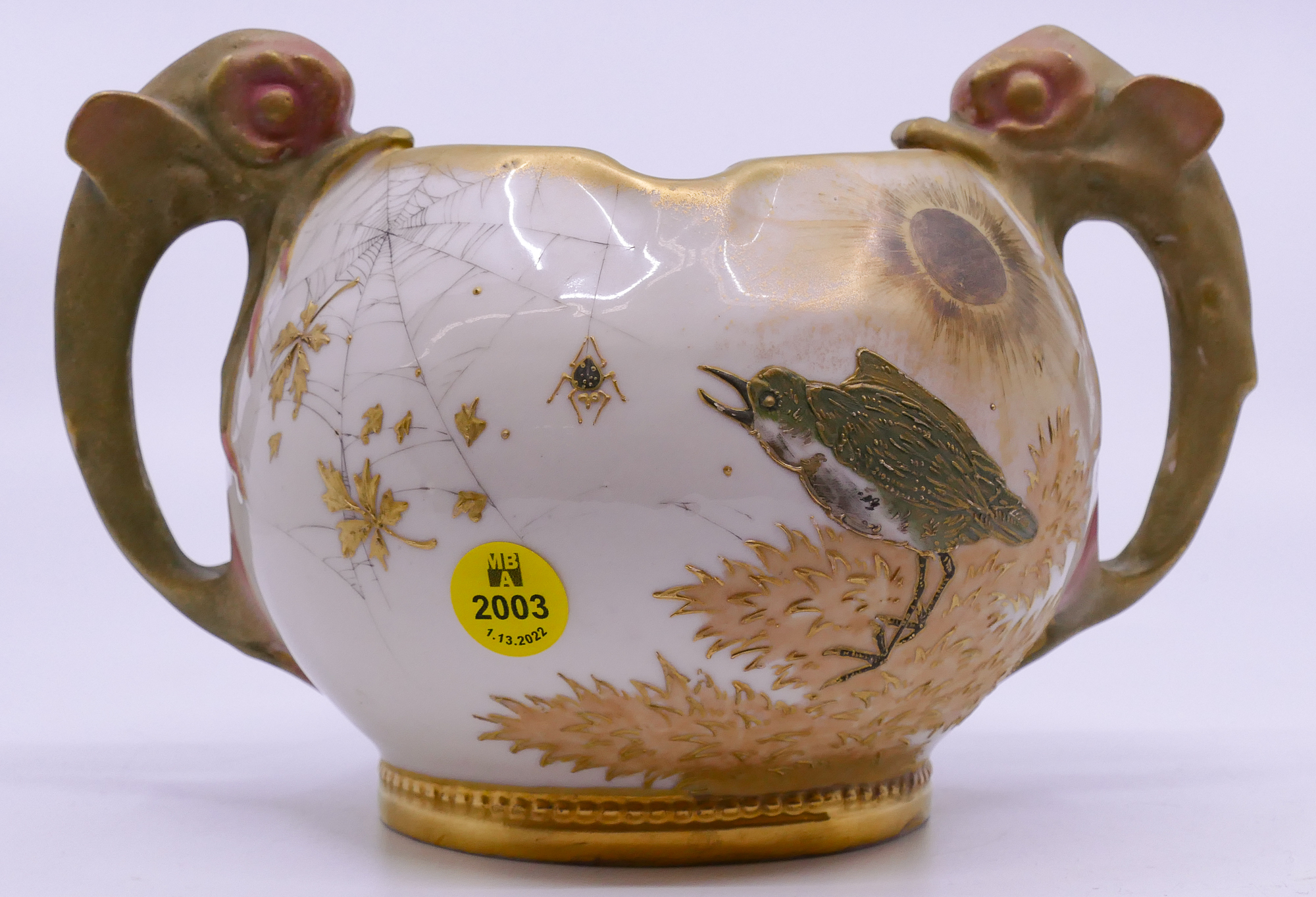 Teplitz Amphora Art Nouveau Dolphin