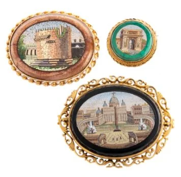 COLLECTION OF ITALIAN MICROMOSAIC BROOCHES