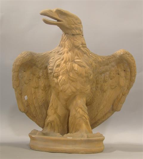 TERRA COTTA EAGLE on circular