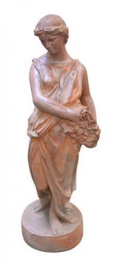 TERRA COTTA GARDEN STATUE, OF