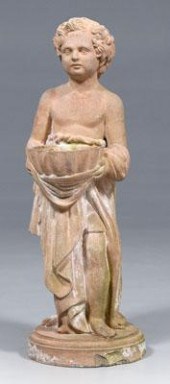 Terra cotta garden statue, you
