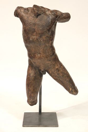 TERRA COTTA TORSO OF CLASSICAL MALE