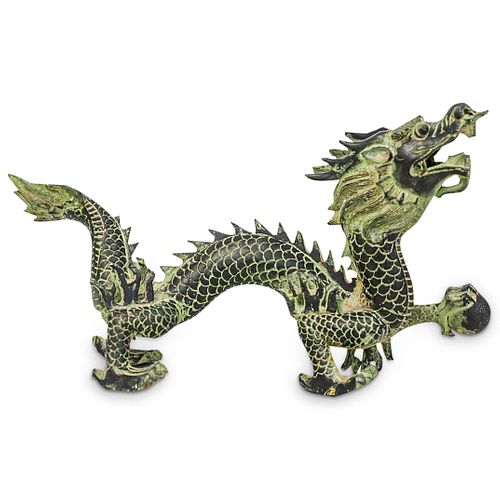 TERRACOTTA ASIAN DRAGON FIGURINE