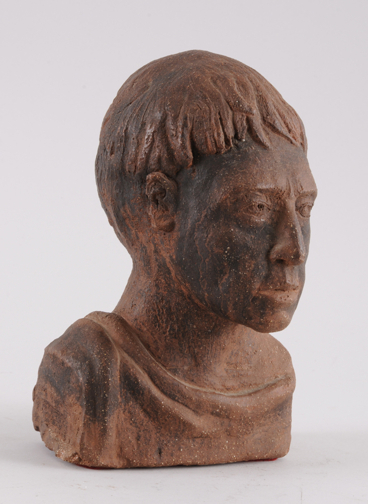 TERRACOTTA BUST OF A ROMAN