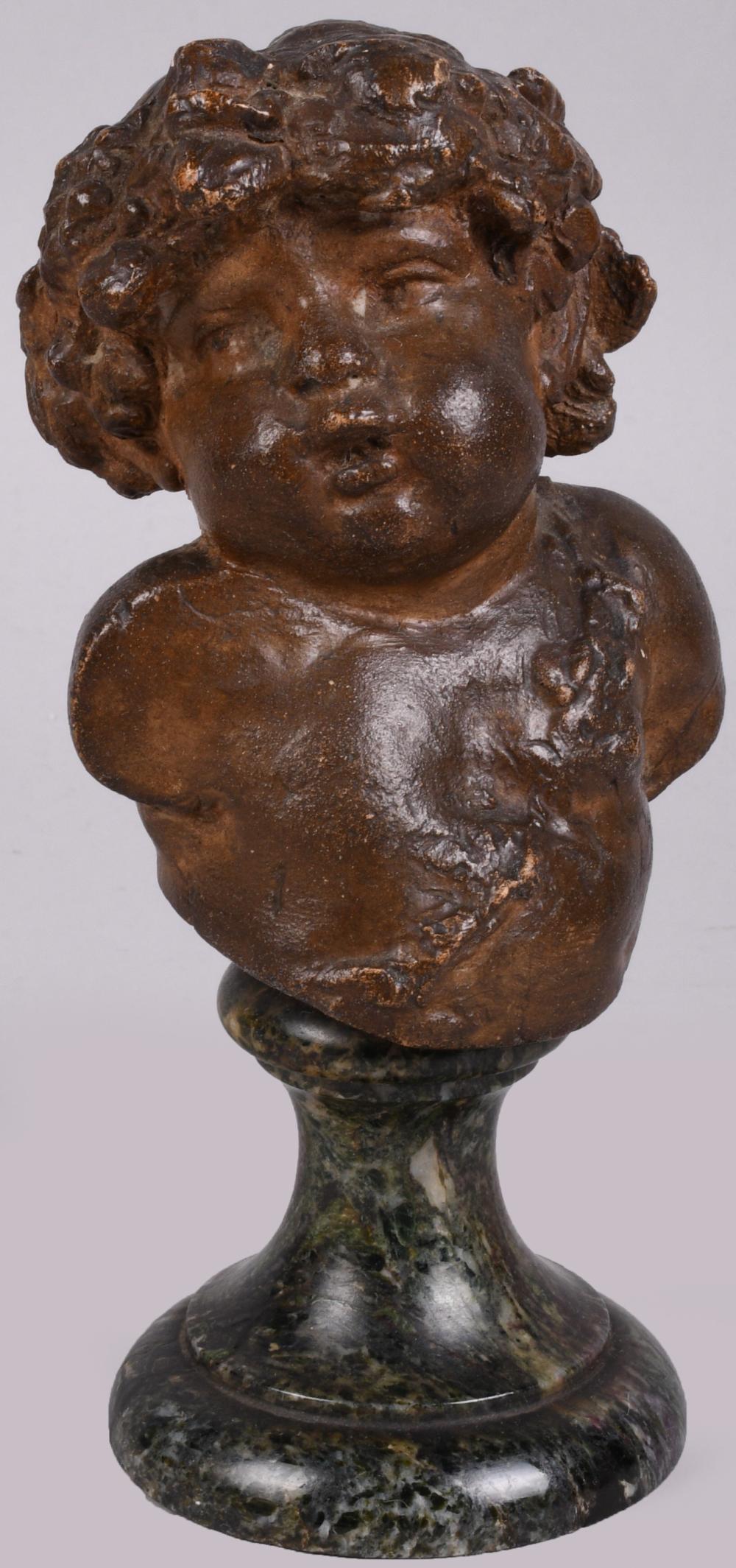 TERRACOTTA BUST OF INFANT