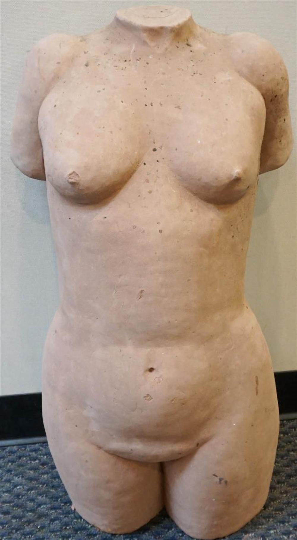 TERRACOTTA FEMALE TORSO, H: 31