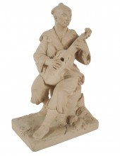 TERRACOTTA FIGURE "LUTE PLAYER