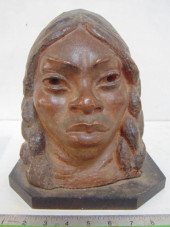 TERRACOTTA HEAD, MEXICAN WOMAN